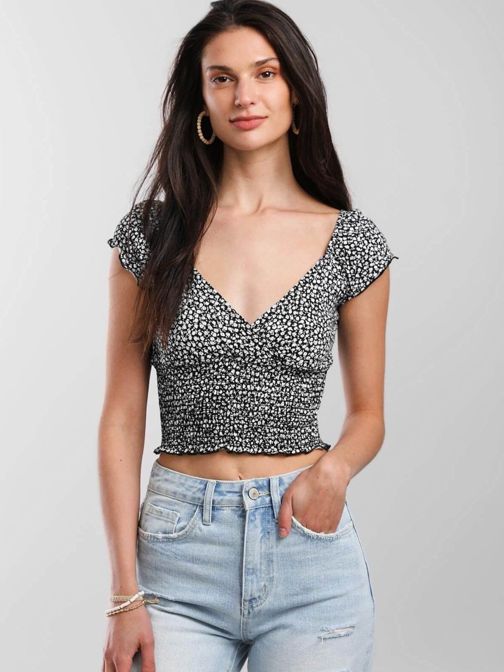 Billabong Beach Bird Surplice Cropped Top